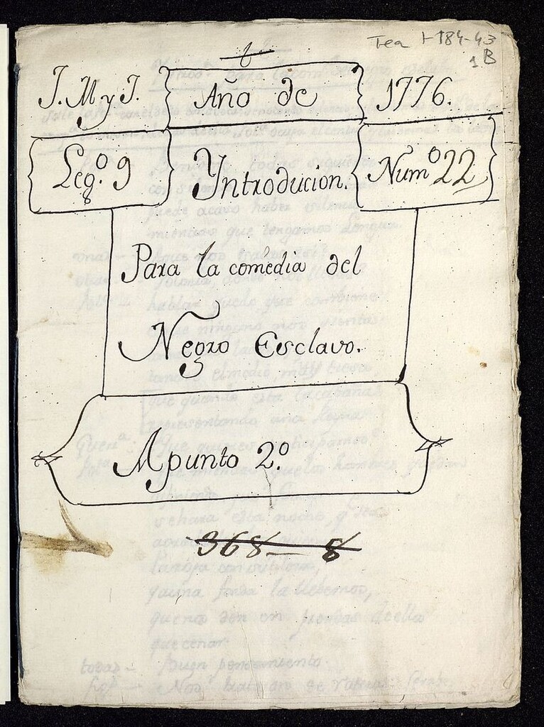 Miniatura de Yntroducción para la comedia del negro esclavo