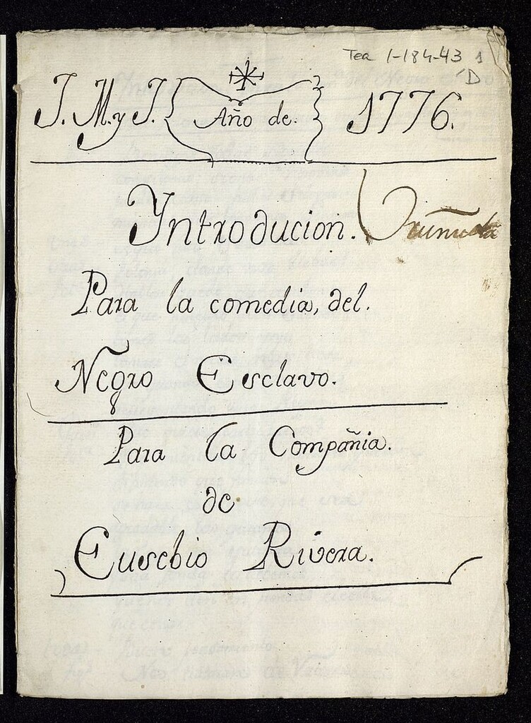 Miniatura de Yntroducción para la comedia del negro esclavo