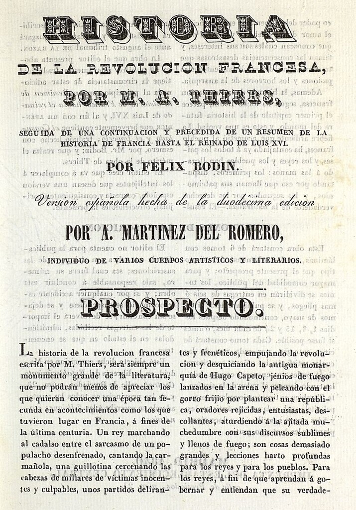 Miniatura de Historia de la Revolución Francesa, por M.A. Thiers; seguida de una continuación y precedida de un resúmen de la historia de Francia hasta el reinado de Luis XVI