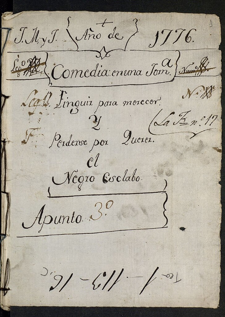 Miniatura de Comedia Fingir para merecer y perderse por querer, El negro esclavo