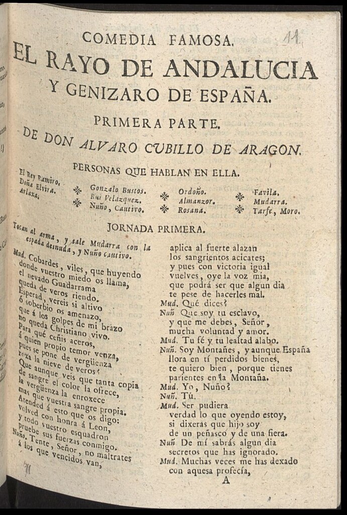 Miniatura de El rayo de Andalucía y jenízaro de España. Primera parte