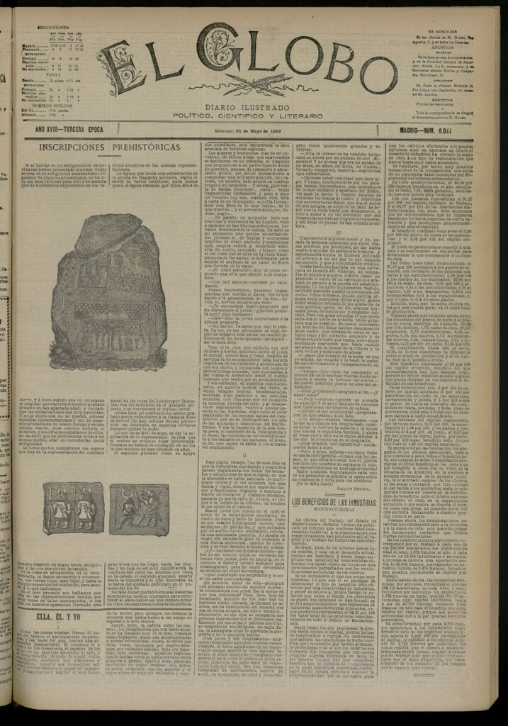 Miniatura de El Globo : diario ilustrado del 25 de mayo de 1892, nº 6044