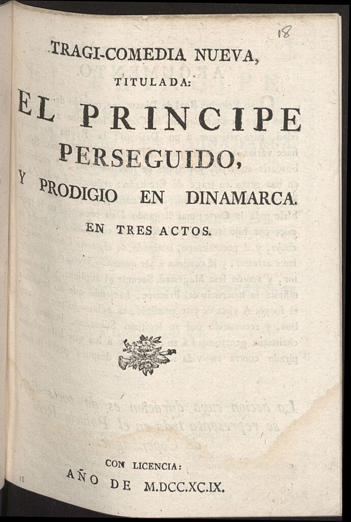 Miniatura de El príncipe perseguido y prodigio en Dinamarca