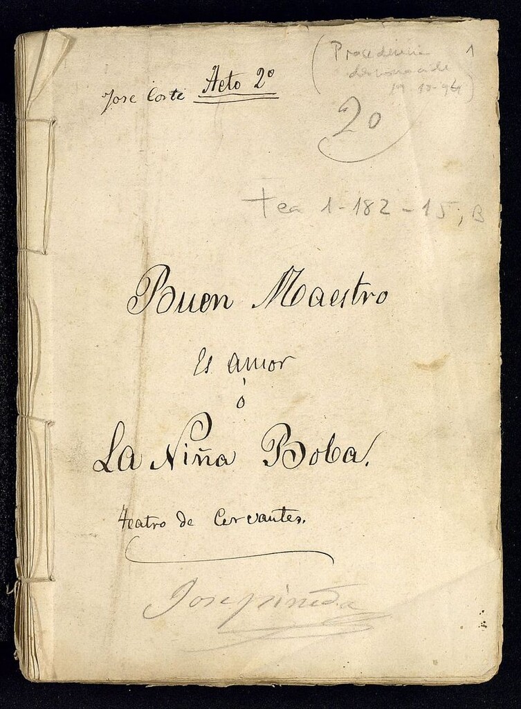Miniatura de Buen maestro es amor ó La Niña Boba [Manuscrito]