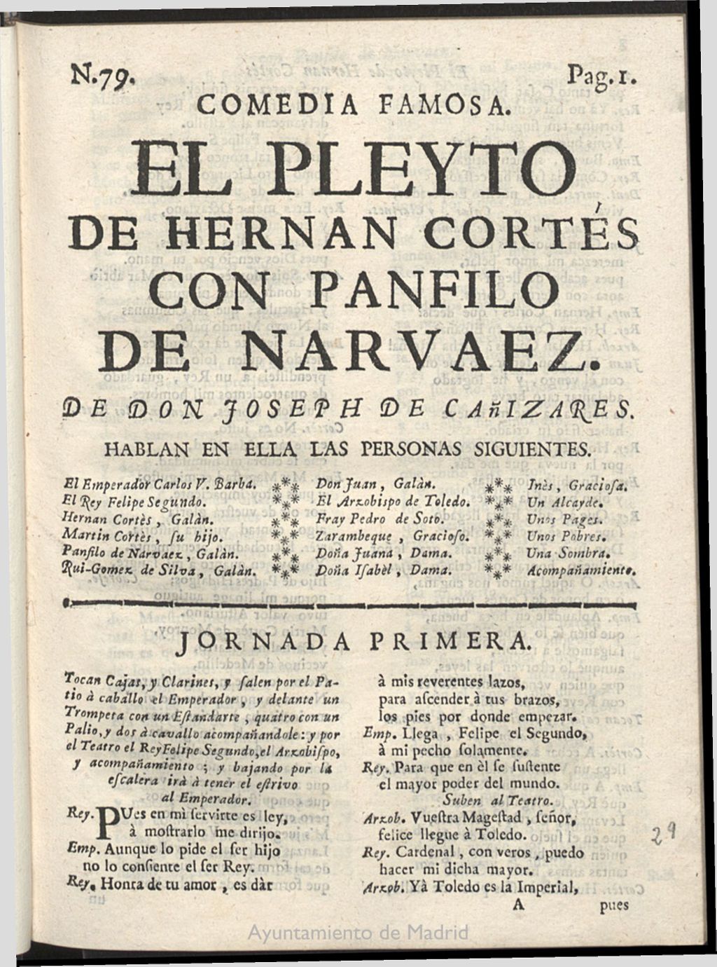 Miniatura de El pleito de Hernán Cortés con Pánfilo de Narváez