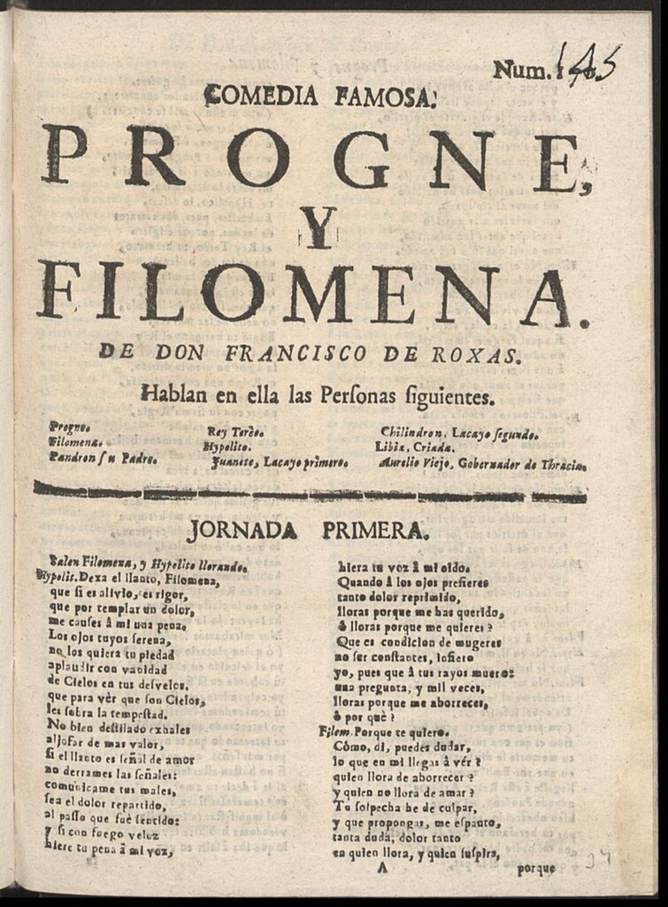 Miniatura de Progne y Filomena