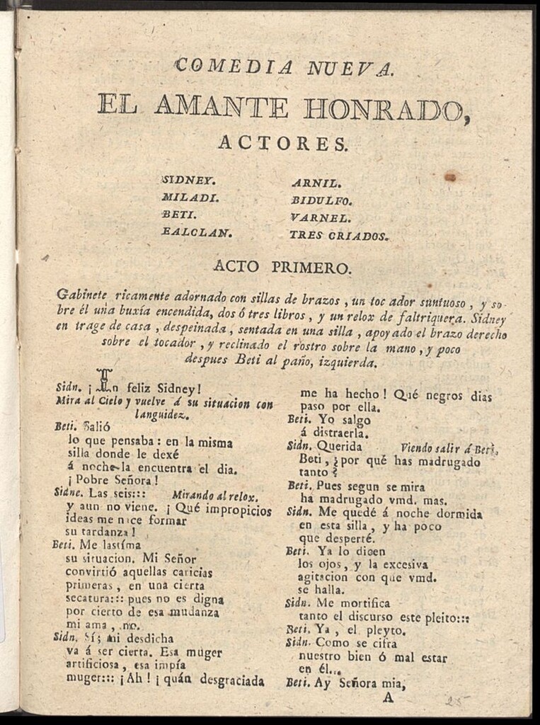Miniatura de El amante honrado