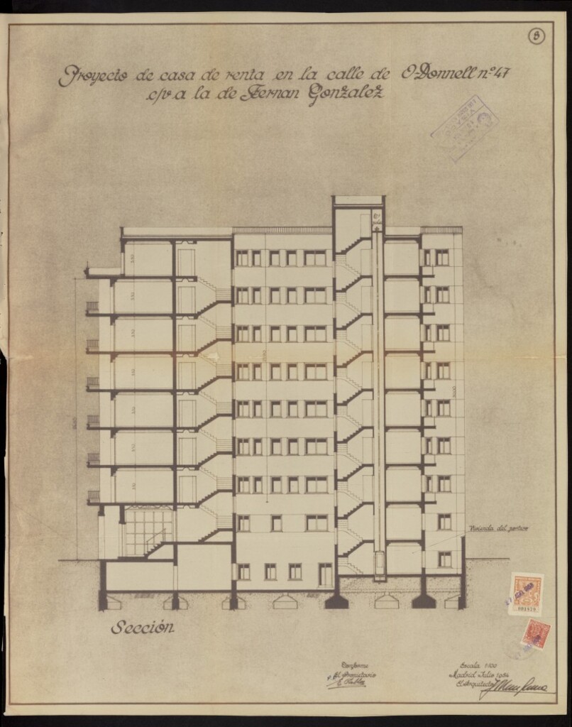 Miniatura de Expediente de obra para construir una casa de renta en la calle O´Donnell, 47