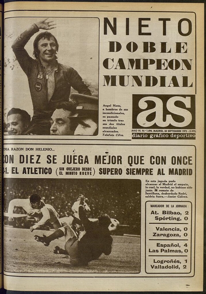 Miniatura de Ángel Nieto, doble Campeón mundial de motorismo
