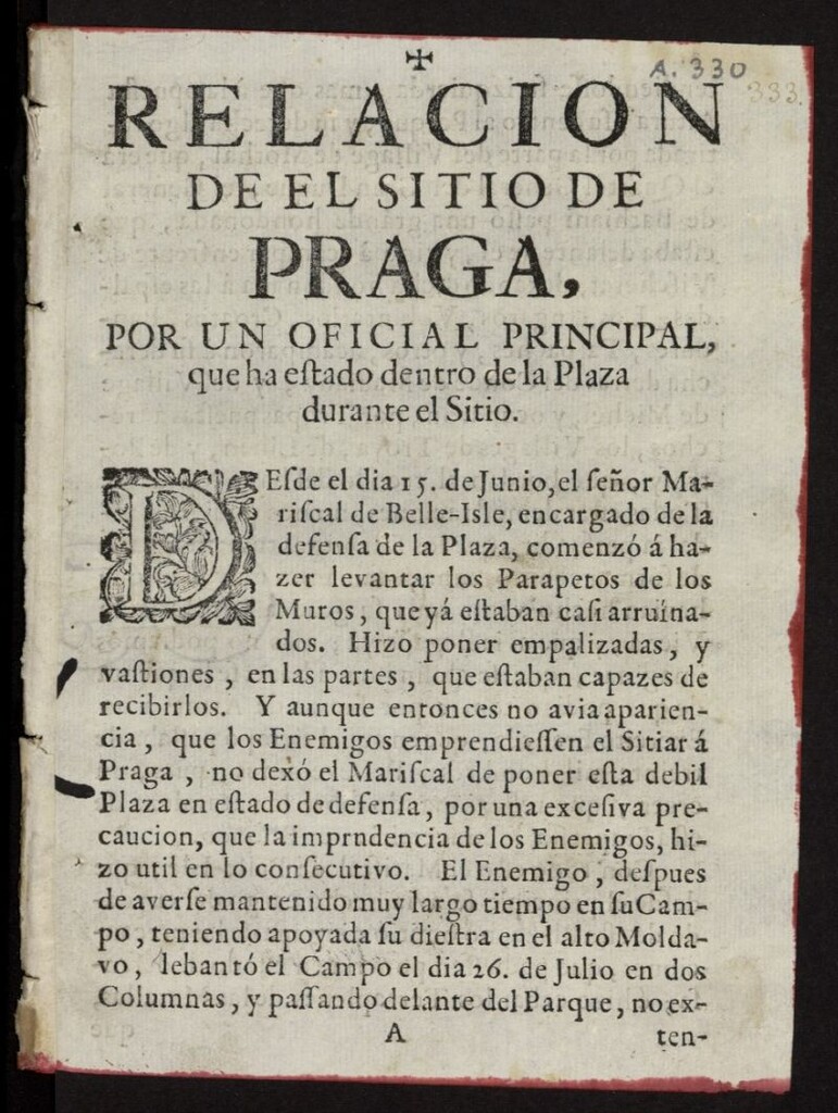 Miniatura de Relacion de el sitio de Praga