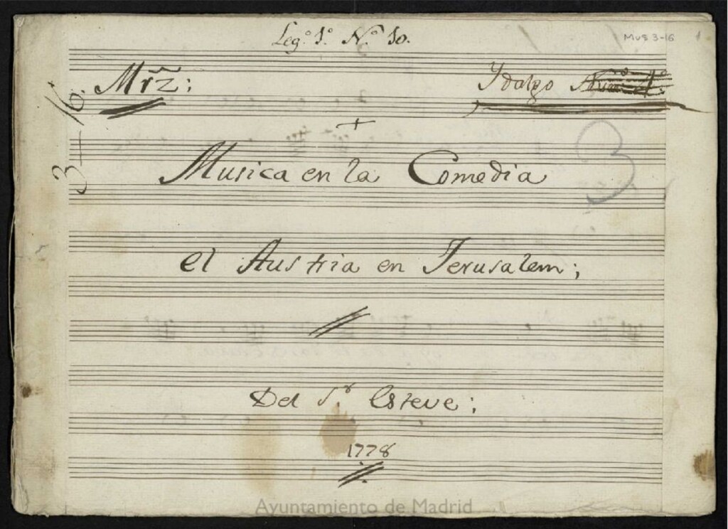 Miniatura de Música en la comedia El Austria en Jerusalem