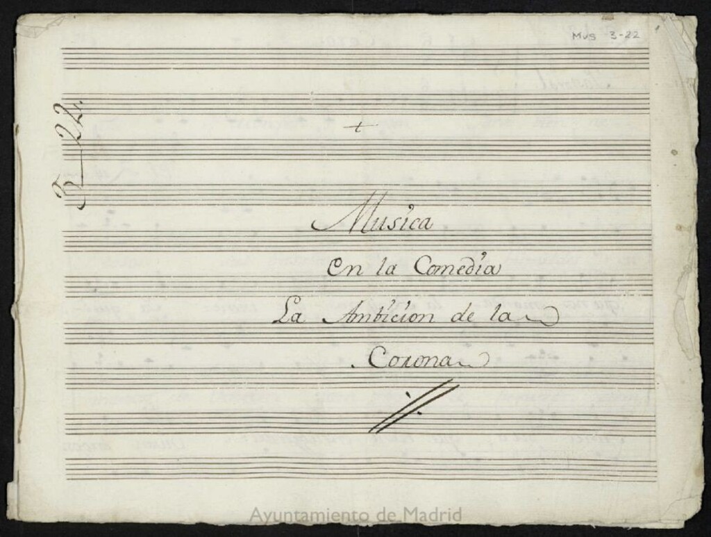 Miniatura de Musica en la comedia La ambición de la corona