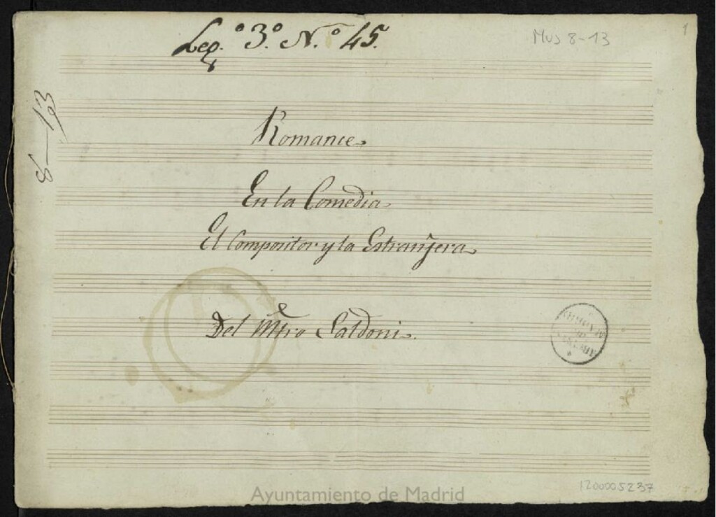 Miniatura de Romance en la comedia El compositor y la estranjera