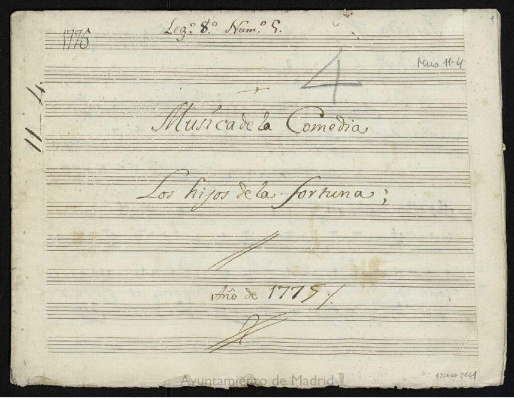 Miniatura de Musica de la comedia Los hijos de la fortuna