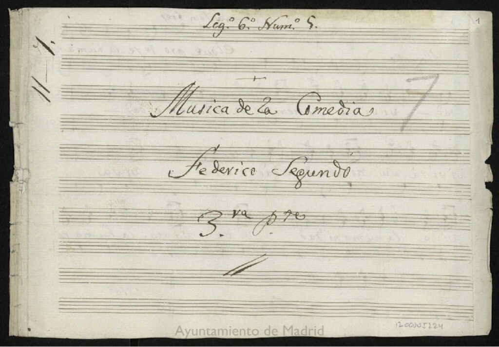 Miniatura de Musica de la comedia Federico segundo 3ra. pte.