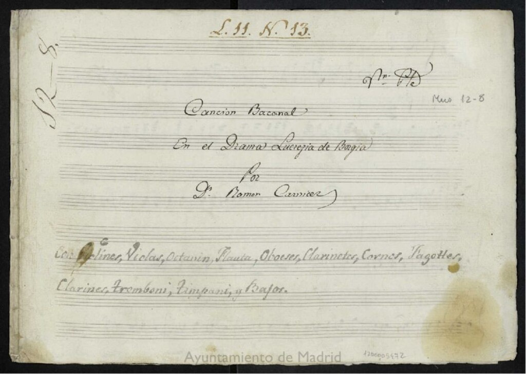 Miniatura de Cancion Bacanal en el drama : Lucrezia Borgia