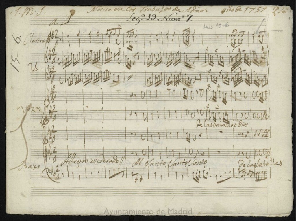 Miniatura de Musica en Los trabajos de Adan