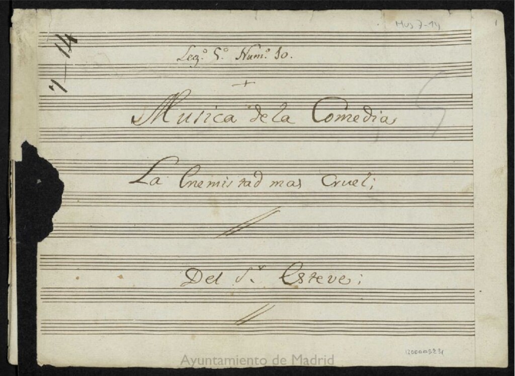 Miniatura de Musica de la comedia La enemistad mas cruel