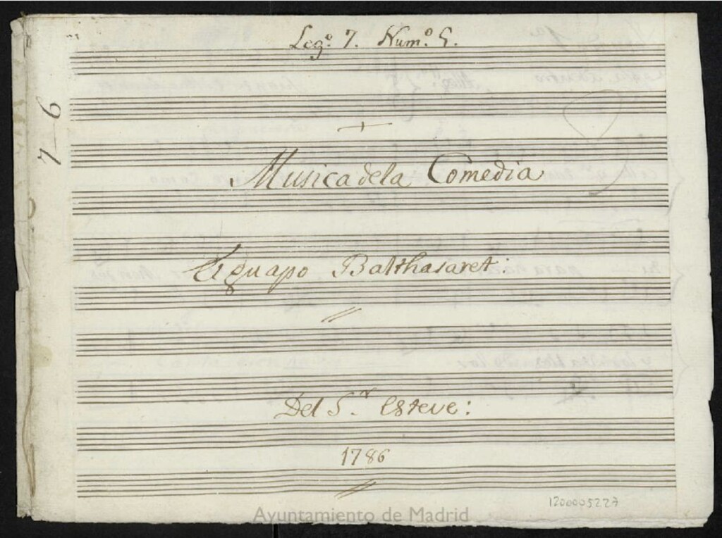 Miniatura de Musica de la comedia El guapo Balthasaret
