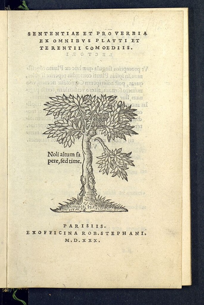 Miniatura de Sententiae et proverbia ex omnibus Plauti et Terentii comoediis