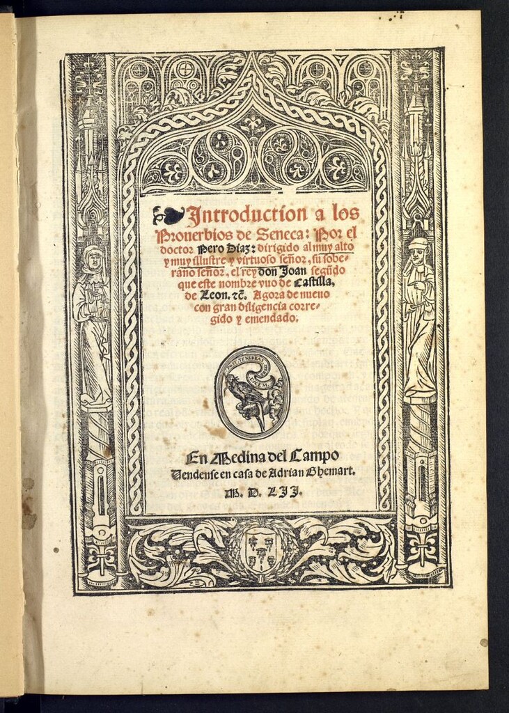 Miniatura de Introduction a los Prouerbios de Seneca