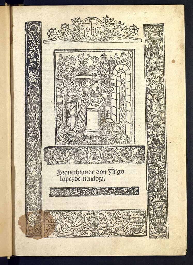 Miniatura de Prouerbios de don Yñigo lopez de mendoça