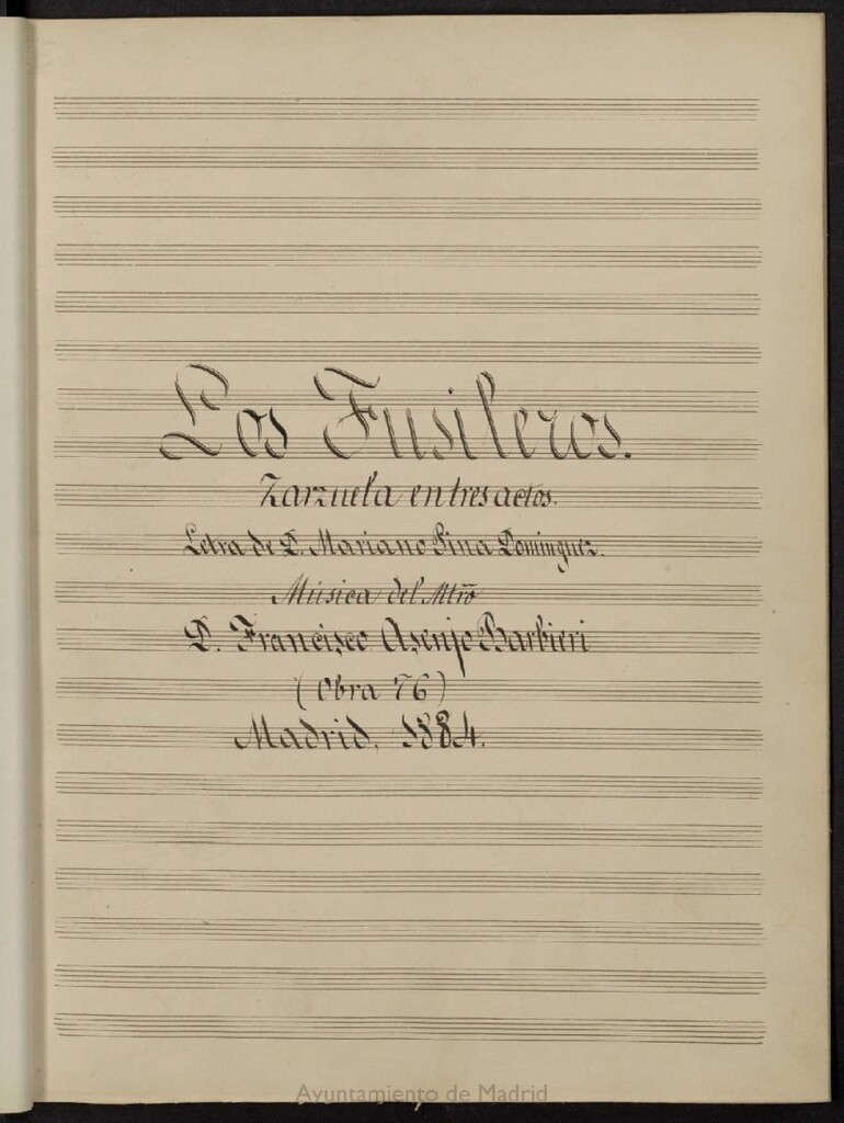 Miniatura de Los fusileros: zarzuela en tres actos