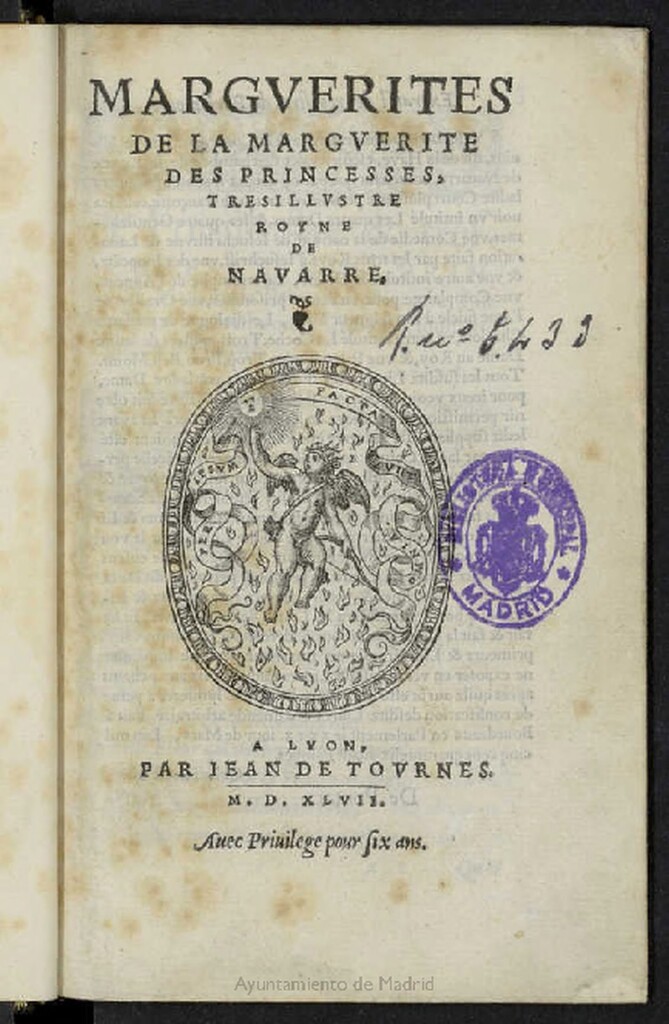 Miniatura de Marguerites de la marguerite des princesses, tres illustre royne de Navarre