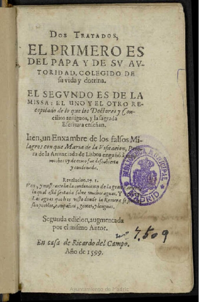 Miniatura de Dos tratados : el primero es del Papa y de su autoridad, colegido de su vida y doctrina ; el segundo es de la Missa ...