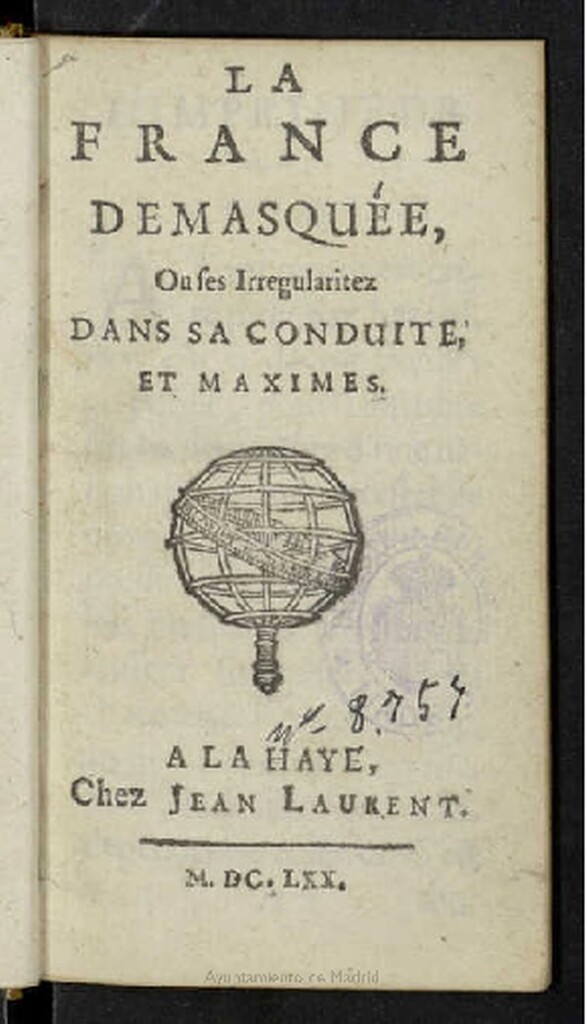 Miniatura de La France demasquée, ou ses irregularitez dans sa conduite et maximes