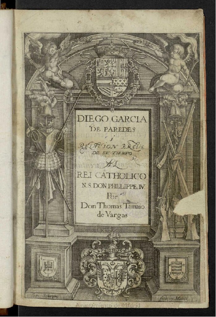 Miniatura de Diego Garcia de Paredes y relación breve de su tiempo