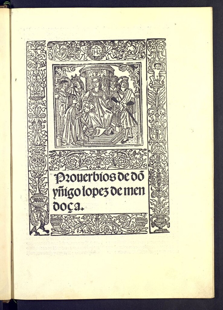 Miniatura de Prouerbios de dô yñigo lopez de mendoça