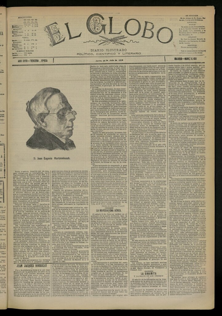 Miniatura de El Globo : diario ilustrado del 28 de julio de 1892, nº 6108