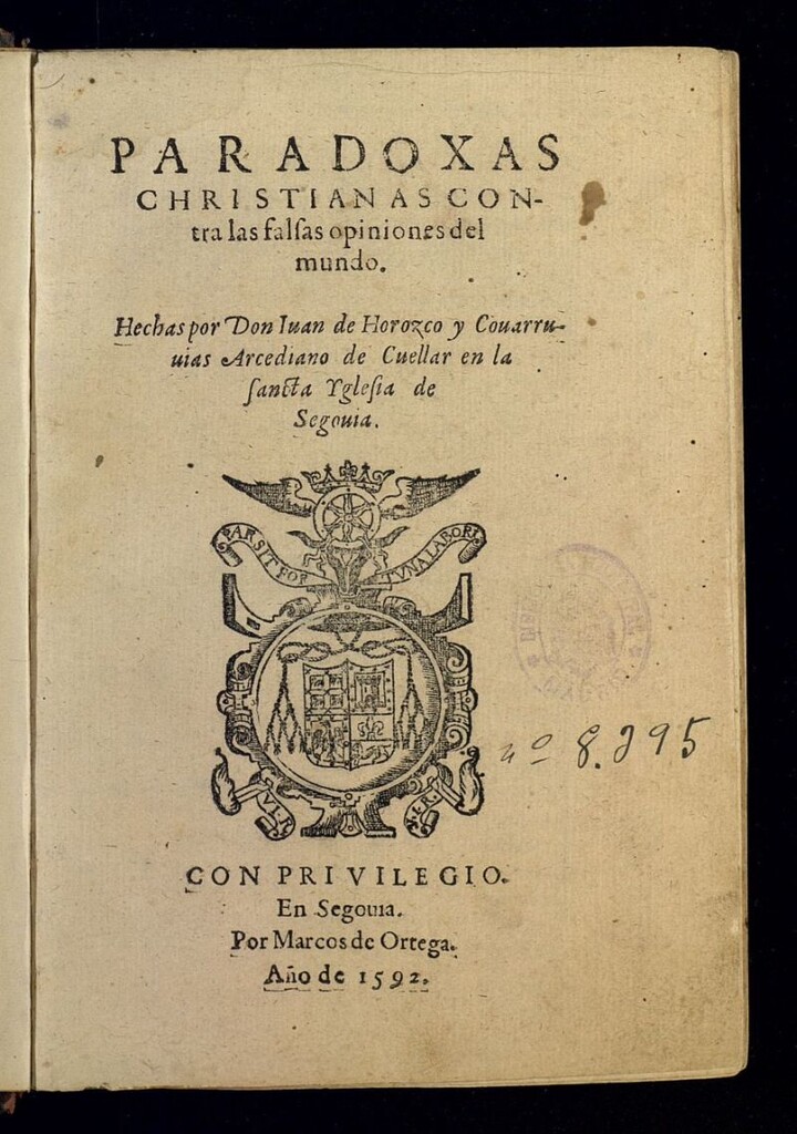 Miniatura de Paradoxas christianas contra las falsas opiniones del mundo