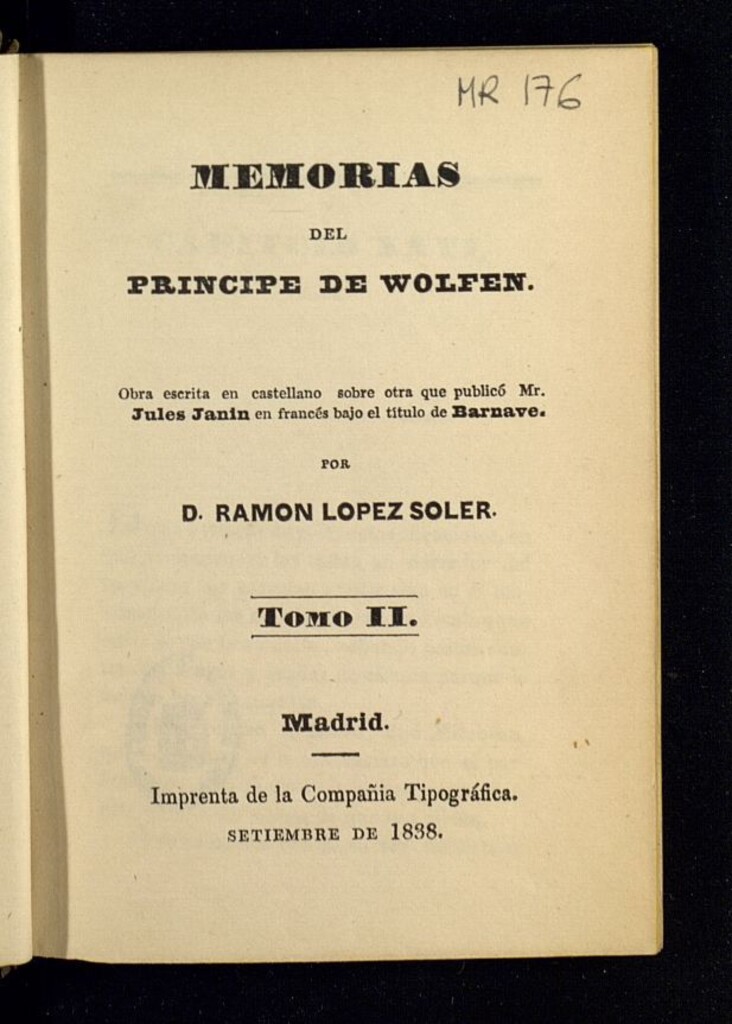 Miniatura de Memorias del Príncipe de Wolfen. Volumen 2