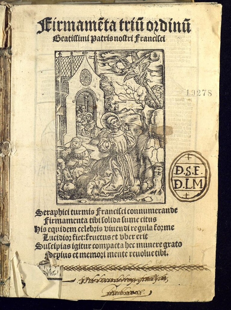 Miniatura de Firmame[n]ta triu[m] ordinu[m] Beatissimi Patris nostri Francisci