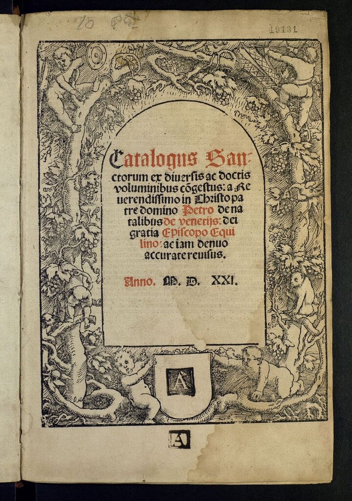 Miniatura de Catalogus Sanctorum ex diuersis ac doctis voluminibus co[n]gestus