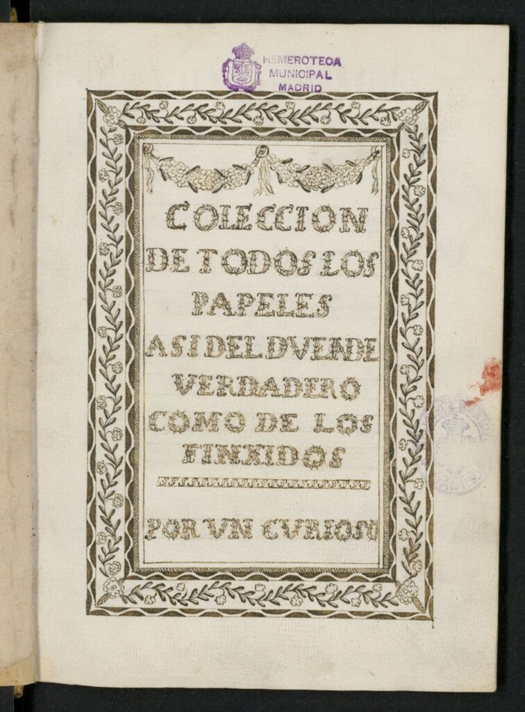 Miniatura de Coleccion de todos los papeles así del Duende verdadero como de los finxidos