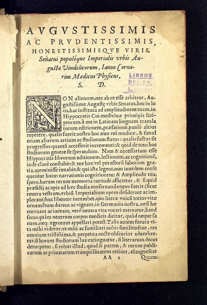 Miniatura de Hippocratis Coi ..., Opera quæ apud nos extant omnia