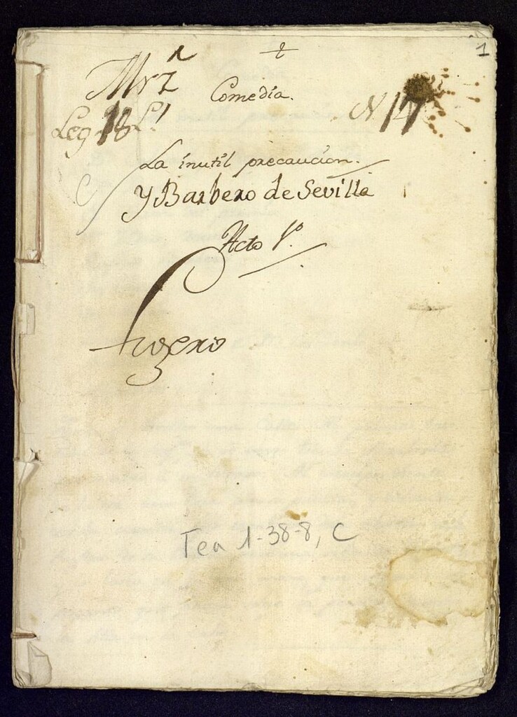 Miniatura de La inútil precaución y barbero de sevilla