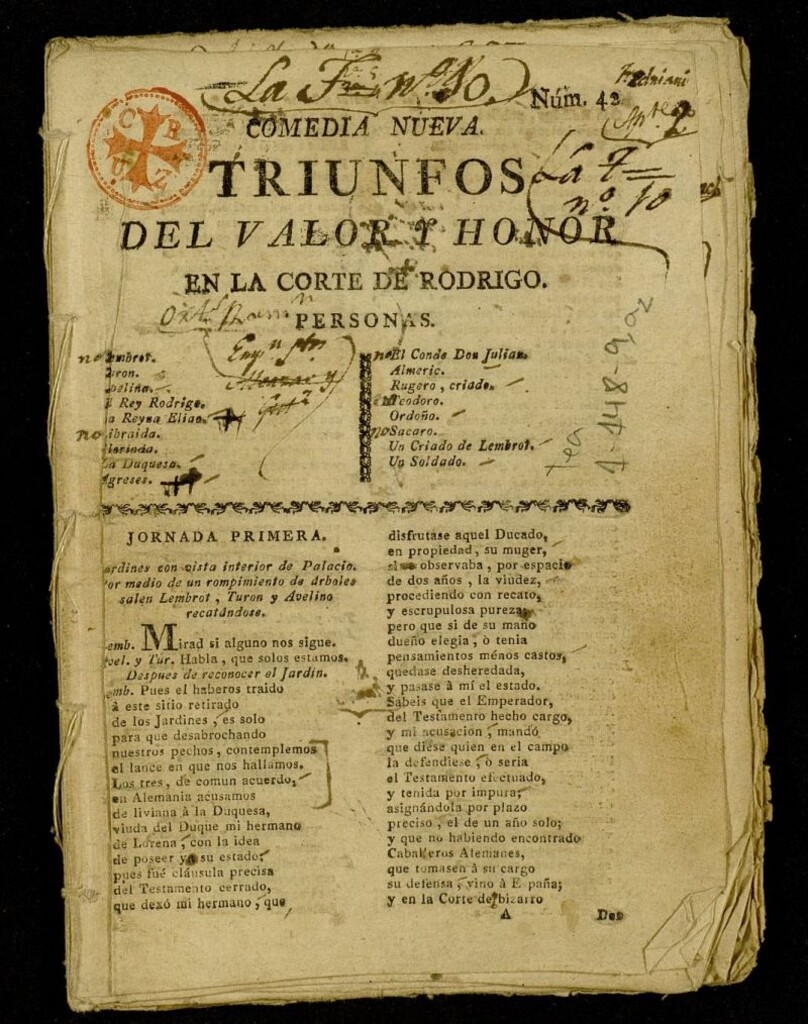 Miniatura de Triunfos de valor y honor en la corte de Rodrigo