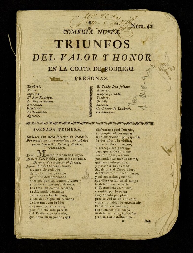 Miniatura de Triunfos de valor y honor en la corte de Rodrigo