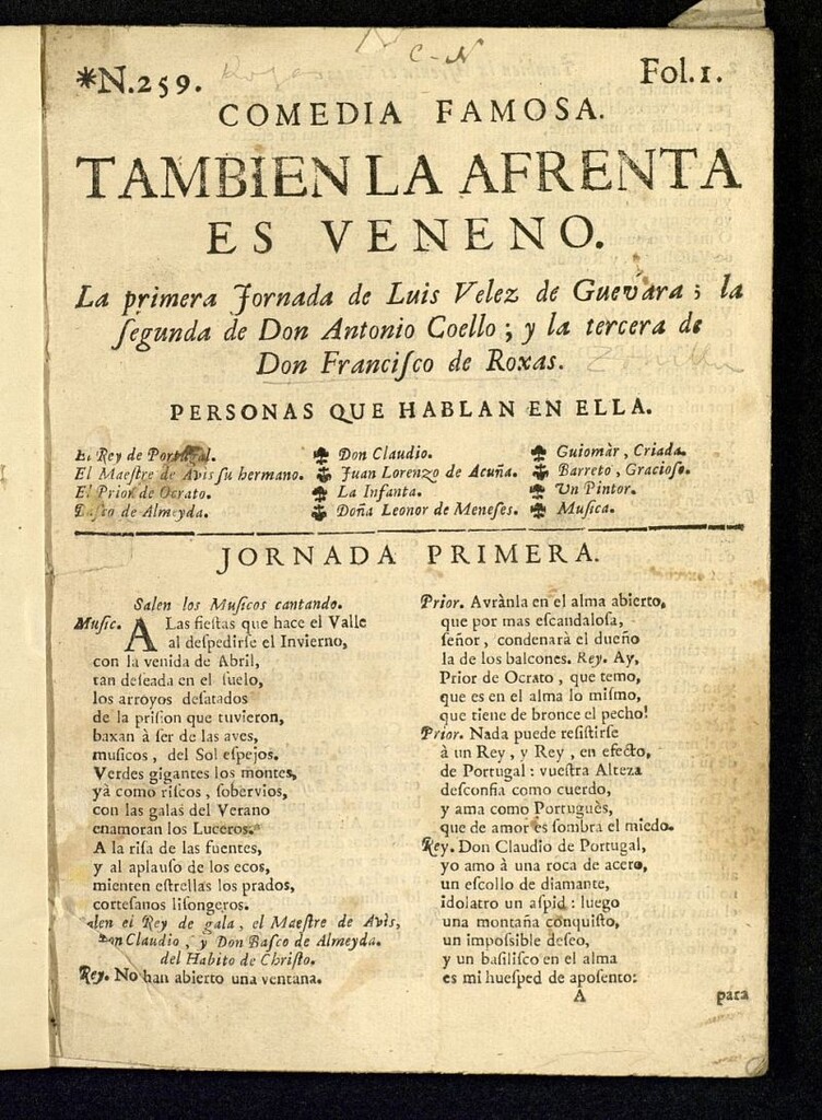 Miniatura de También la afrenta es veneno