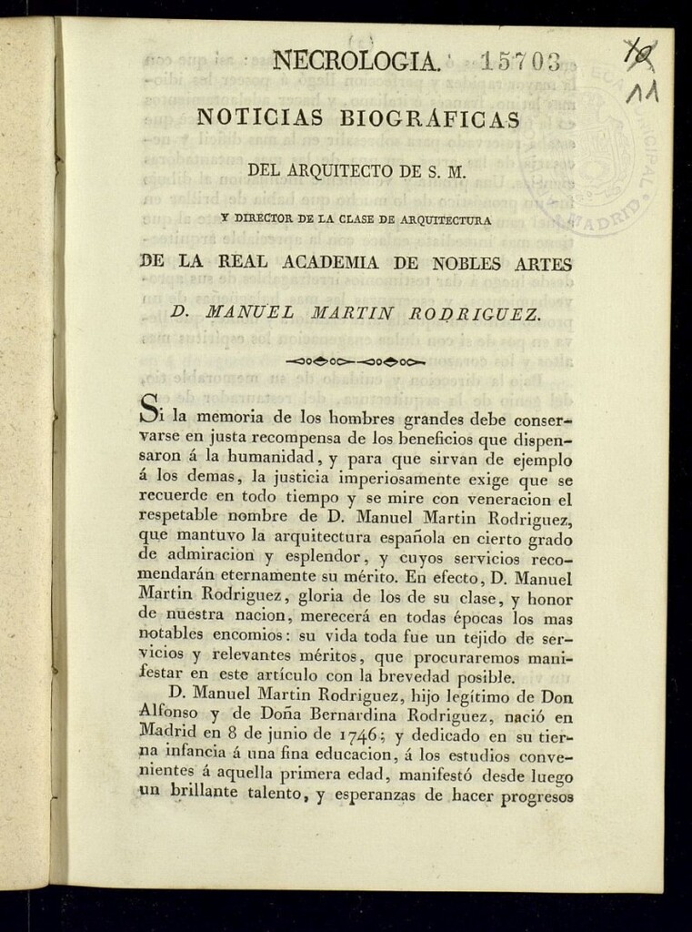 Miniatura de Necrología : noticias biográficas del arquitecto de SM