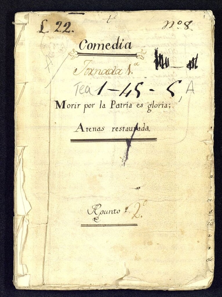 Miniatura de Morir por la patria es gloria, y Atenas restaurada
