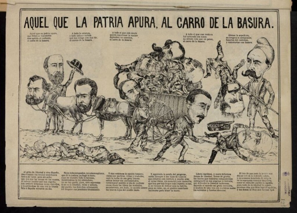 Miniatura de Aquel que la patria apura, al carro de la basura