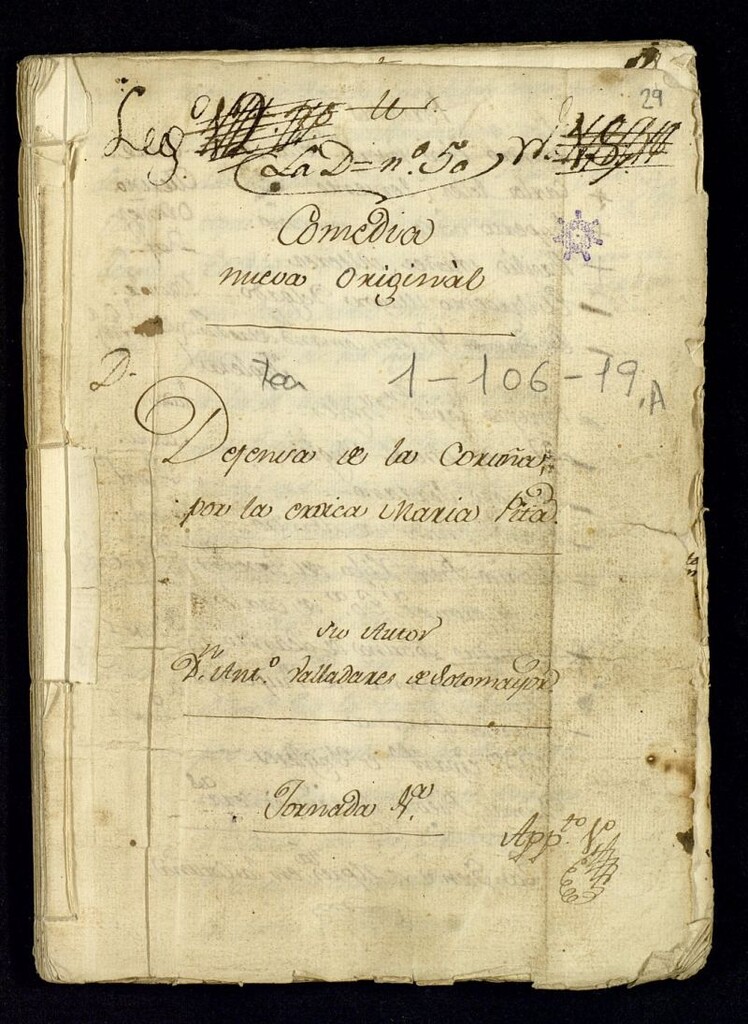 Miniatura de Comedia nueva original Defensa de La Coruña por la heroica María Pita