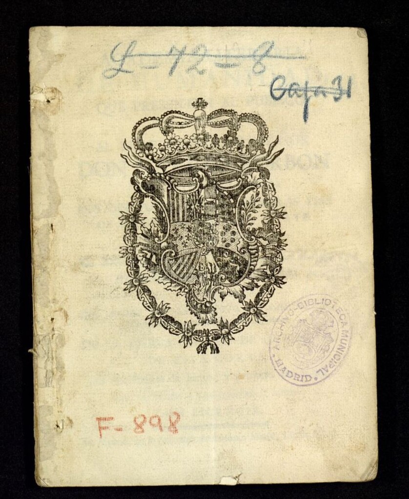 Miniatura de Academia Literaria de Humanidad, que presentan al publico, y dedican al Principe Nuestro Señor D. Carlos Borbon ... los discipulos de las Escuelas Pias de Lavapies de esta Corte