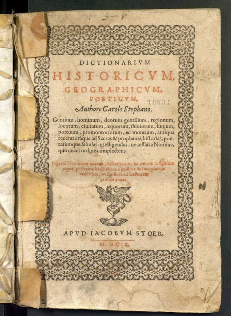 Miniatura de Dictionarium historicum geographicum poeticum