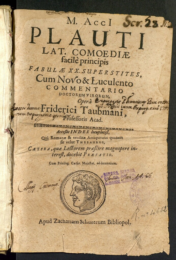 Miniatura de M. Acci Plauti Lat. comoediae facilè principis, fabulae XX superstites: cum novo & luculento commentario ...